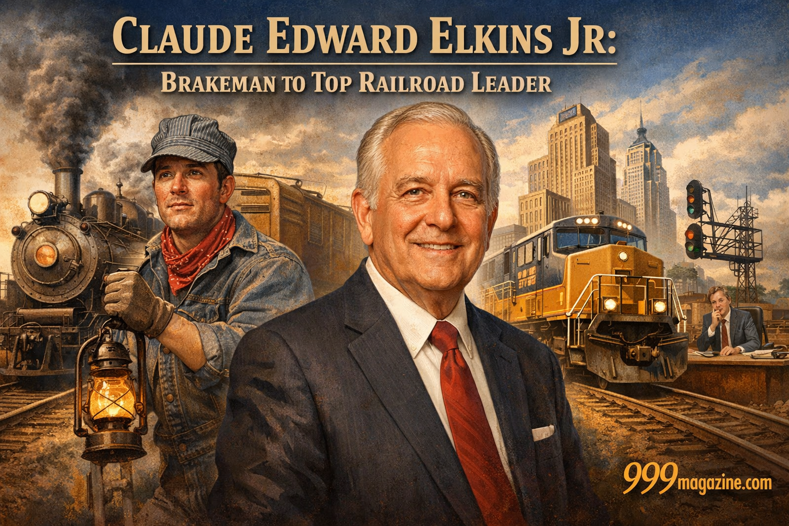 Claude Edward Elkins Jr: Brakeman to Top Railroad Leader